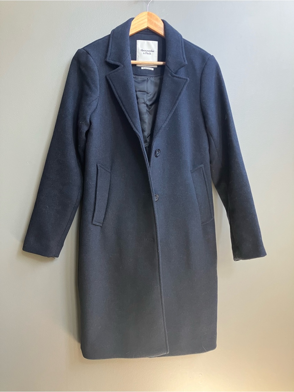 Abercrombie & Fitch Wool-Blend Dad Coat